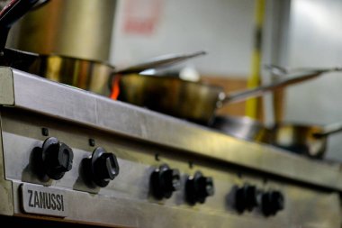 Gaz sobasının yakın çekimi.