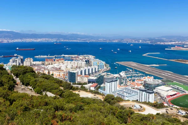 Gibraltar Cannon War Defence Defense Port Airport Mediterranean Sea Travel — Foto de Stock