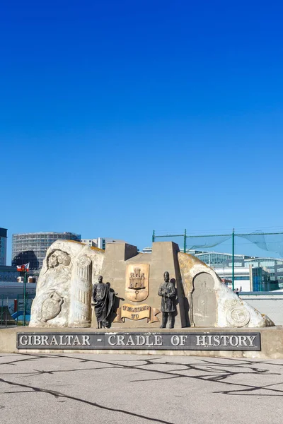 Gibraltar Welcome Sign Travel Traveling Town Portrait Format Copyspace Copy — Photo