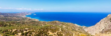 Crete island Greece panoramic view landscape Mediterranean Sea travel overview travelling