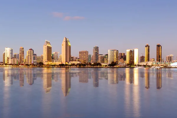 Pusat Kota San Diego Skyline Dengan Perjalanan Waterfront California Amerika — Stok Foto