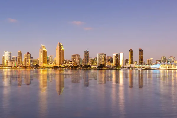 Downtown San Diego Skyline Med Strandpromenad Resa Kalifornien Usa — Stockfoto