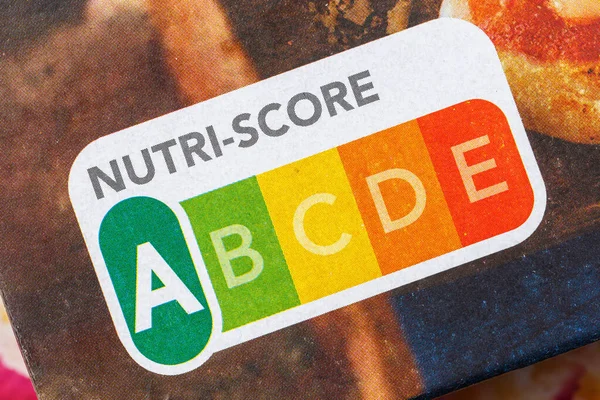 Nutri Ocena Wartości Odżywczej Symbol Zdrowego Odżywiania Dla Żywności Nutri — Zdjęcie stockowe