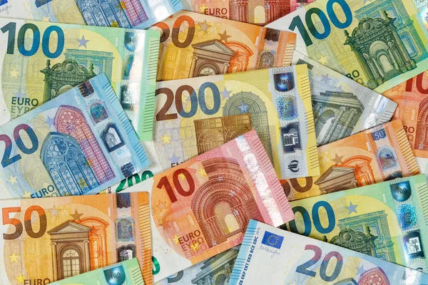 Eurosedlar Sparar Pengar Bakgrund Betala Ekonomi Sedlar Sedel Rik — Stockfoto