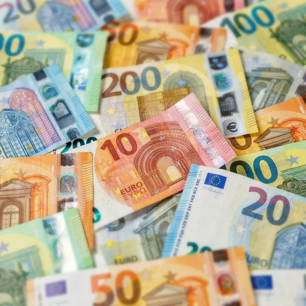 Billetes Euros Factura Ahorro Dinero Fondo Pago Finanzas Billetes Banco —  Fotos de Stock