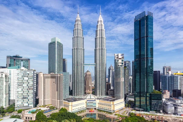 stock image Petronas Twin Towers skyscrapers KLCC skyline landmark in Kuala Lumpur Malaysia