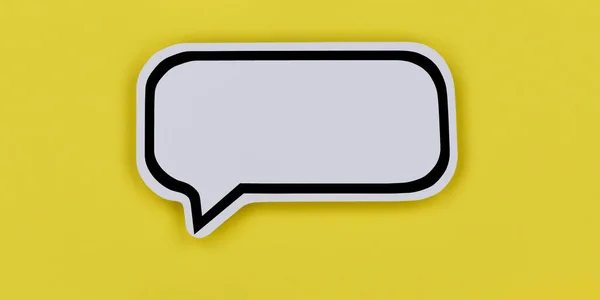 Speech Bubble Copyspace Copy Space Communication Concept Talking Say Panorama — Stock Photo, Image