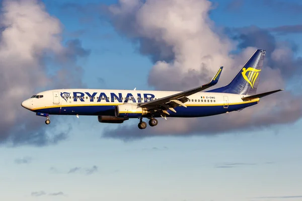 Lanzarote España Septiembre 2022 Ryanair Boeing 737 800 Avión Aeropuerto — Foto de Stock