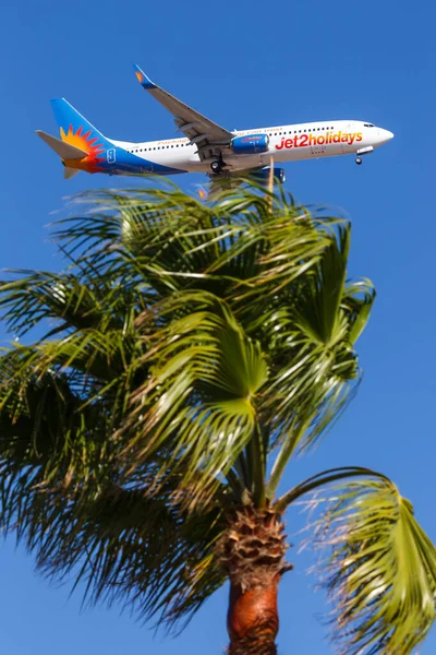 Tenerife Espanha Setembro 2022 Jet2 Boeing 737 800 Avião Aeroporto — Fotografia de Stock