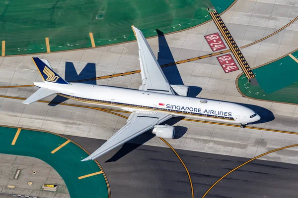 Los Angeles Abd Kasım 2022 Singapur Havayolları Boeing 777 300 — Stok fotoğraf