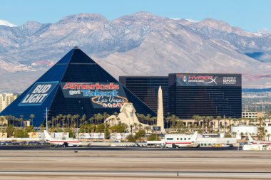 Las Vegas, ABD 9 Kasım 2022 Janet EG & G Boeing uçakları Las Vegas havaalanında (LAS).