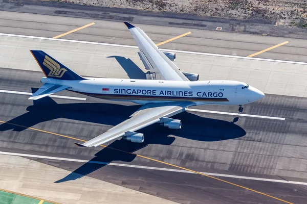 Los Angeles Abd Kasım 2022 Singapur Havayolları Kargo Boeing 747 — Stok fotoğraf