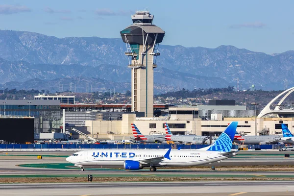 Λος Άντζελες Ηνωμένες Πολιτείες Νοεμβρίου 2022 United Boeing 737 Max — Φωτογραφία Αρχείου