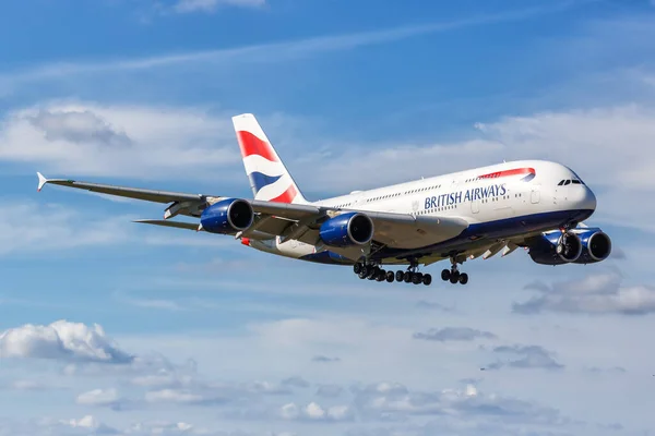 美国迈阿密 2022年11月15日英国航空空中客车A380 800飞机在美国迈阿密机场 Mia — 图库照片
