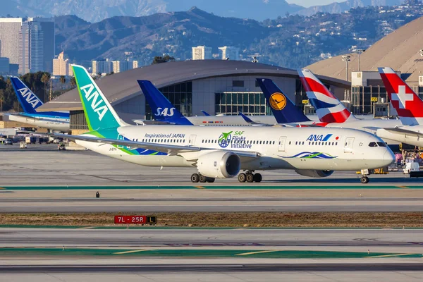 Los Angeles Abd Kasım 2022 Tüm Nippon Havayolları Boeing 787 — Stok fotoğraf