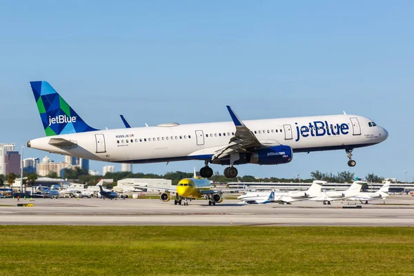 Fort Lauderdale United States November 2022 Jetblue Airbus A321 Airplane — Stock Photo, Image