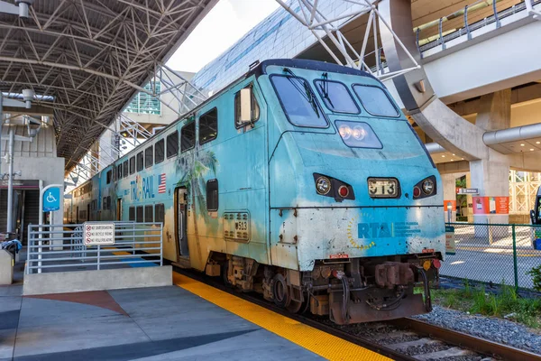 Майами Сша Ноября 2022 Года Пригородный Поезд Tri Rail Железнодорожной — стоковое фото