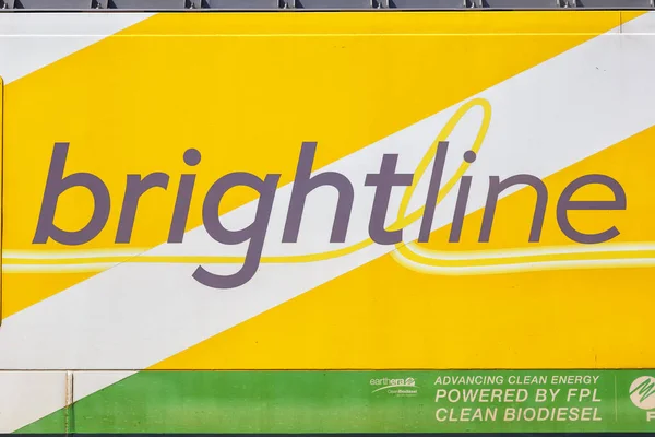 Уэст Палм Бич Сша Ноября 2022 Года Логотип Brightline Частном — стоковое фото