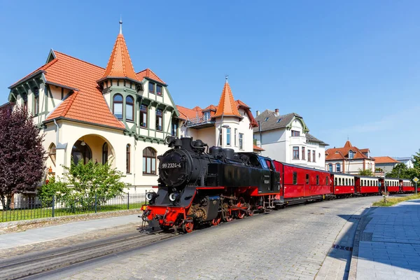 Baederbahn Molli Lokomotiva Železniční Železnice Bad Doberan Německo — Stock fotografie