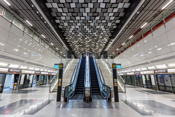 Singapore February 2023 Metro Underground Station Woodlands North Thomson East — Stock Photo, Image