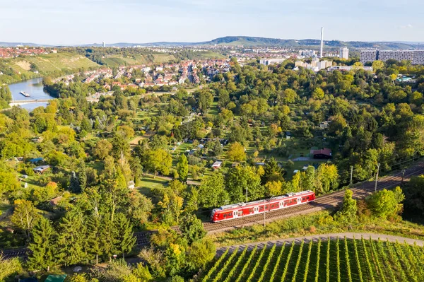 Stuttgart Oktober 2021 Regionalzug Der Deutschen Bahn Auf Der Schusterbahn — Stockfoto