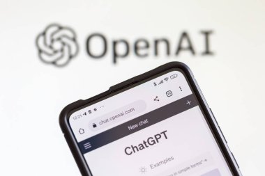 Stuttgart, Almanya - 14 Nisan 2023 ChatGPT Yapay Zeka Al Chat GPT OpenAI logosu Stuttgart, Almanya.