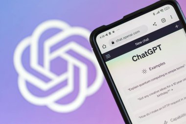 Stuttgart, Almanya - 14 Nisan 2023 ChatGPT Yapay Zeka Al Chat GPT OpenAI logosu Stuttgart, Almanya.