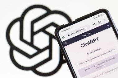 Stuttgart, Almanya - 14 Nisan 2023 ChatGPT Yapay Zeka Al Chat GPT OpenAI logosu Stuttgart, Almanya.