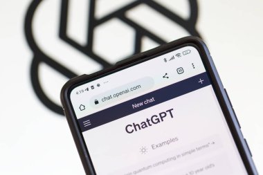 Stuttgart, Almanya - 14 Nisan 2023 ChatGPT Yapay Zeka Al Chat GPT OpenAI logosu Stuttgart, Almanya.