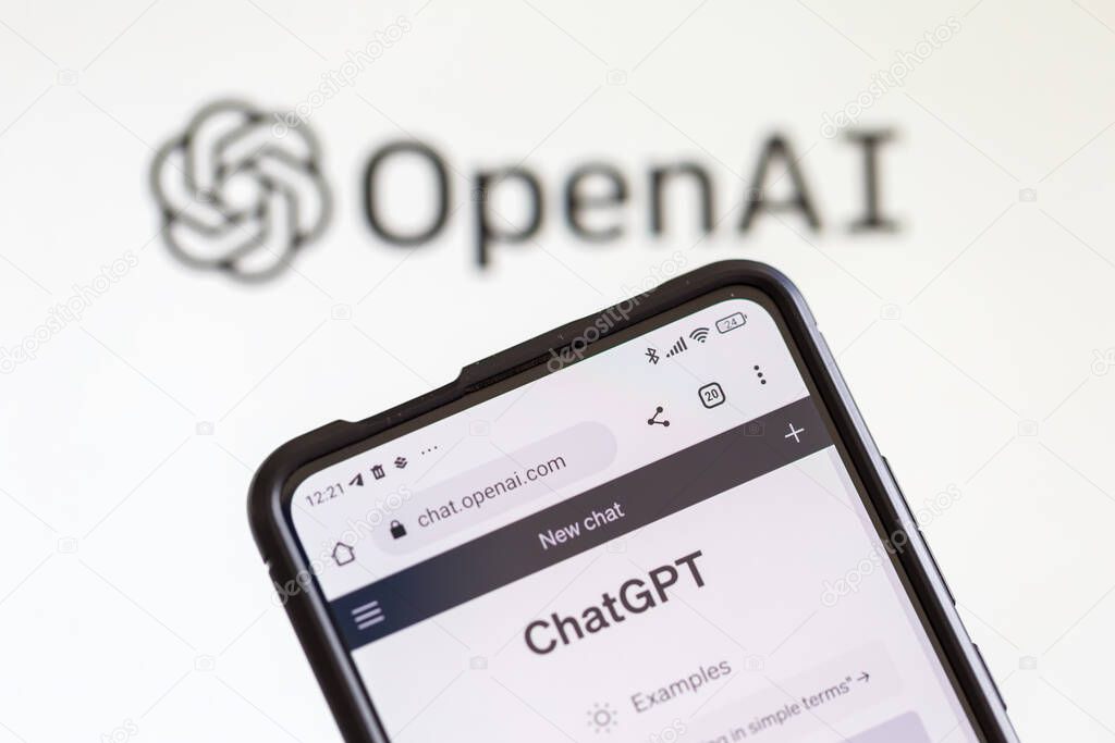 Stuttgart, Germany - April 14, 2023 ChatGPT artificial intelligence AI Chat GPT with OpenAI logo in Stuttgart, Germany.