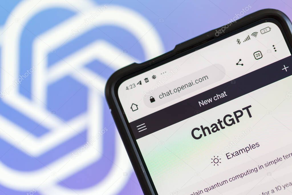 Stuttgart, Germany - April 14, 2023 ChatGPT artificial intelligence AI Chat GPT with OpenAI logo in Stuttgart, Germany.