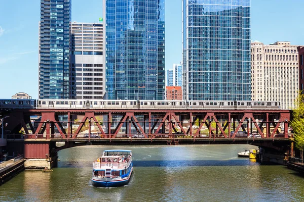 Chicago Verenigde Staten Mei 2023 Chicago Elevated Metro Sneltrein Openbaar — Stockfoto
