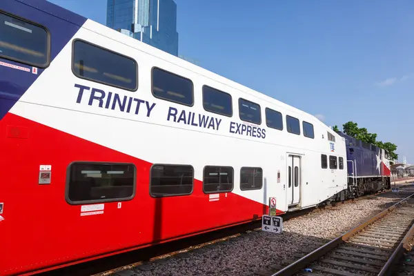 Dallas Abd Mayıs 2023 Trinity Demiryolu Ekspresi Tre Banliyö Treni — Stok fotoğraf