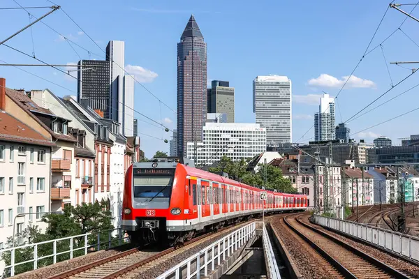Frankfurt Alemania Julio 2023 Tren Cercanías Bahn Deutsche Bahn Frankfurt —  Fotos de Stock