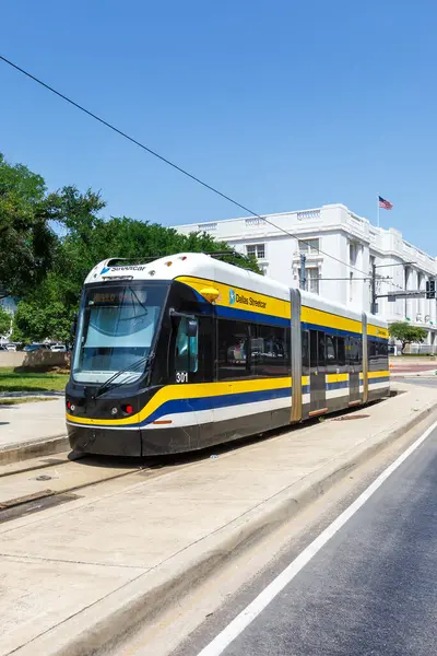 Dallas Verenigde Staten Mei 2023 Dallas Streetcar Tram Openbaar Vervoer Stockfoto
