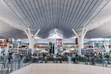 Tokyo, Japonya - 25 Eylül 2023: Tokyo Haneda Havaalanı Terminali (HND).