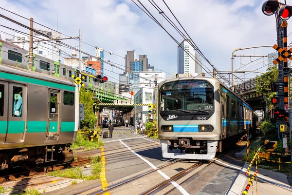 Tóquio Japão Setembro 2023 Commuter Trens Japan Rail East Linha — Fotografia de Stock