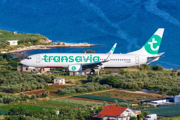 Split Kroatië Mei 2023 Transavia Boeing 737 800 Vliegtuig Split — Stockfoto