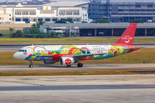 Bangkok Thailand February 2023 Airasia Airbus A320 Airplane Amazing New — Stock Photo, Image