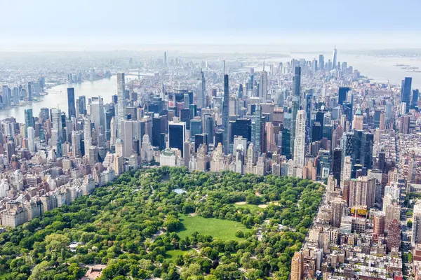 New York City Skyline Wolkenkrabber Van Manhattan Onroerend Goed Met — Stockfoto