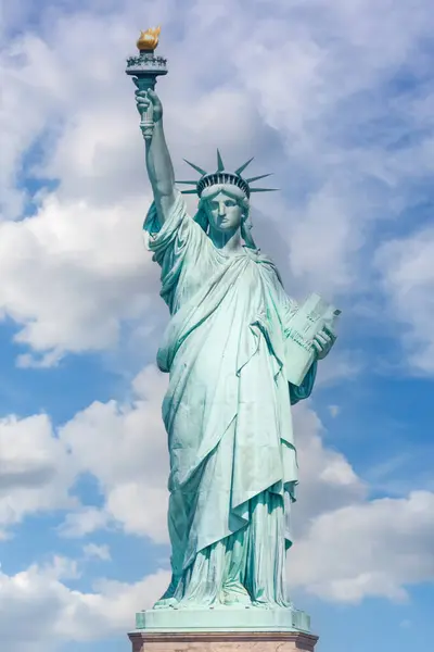 New York City Statue Liberty Portret Formaat Reizen Verenigde Staten — Stockfoto