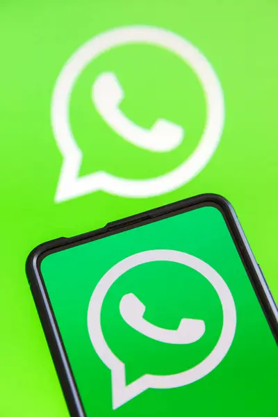 Stuttgart Duitsland Juli 2023 Whatsapp Logo Messenger App Een Mobiele — Stockfoto