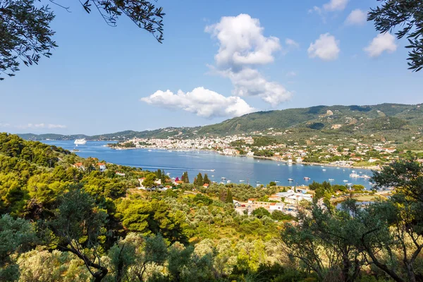 Overview Sea Bay Skiathos Town Travel Vacation Mediterranean Sea Aegean Royalty Free Stock Photos