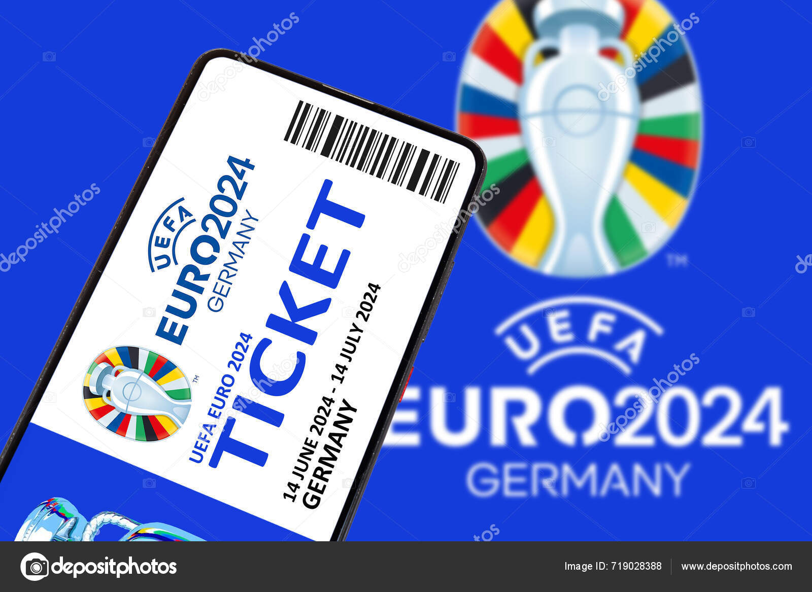 Germany May 2024 Ticket Uefa Euro 2024 Germany European Football — Stock Editorial Photo