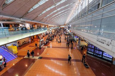 Tokyo, Japonya - 25 Eylül 2023: Tokyo Haneda Havaalanı Terminali (HND).