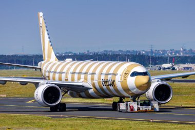 Frankfurt, Germany - May 14, 2024: Condor Airbus A330-900 airplane at Frankfurt Airport (FRA) in Germany. clipart