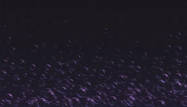 Realistische Zeepbellen Met Regenboog Reflecties Kleurrijke Iriserende Shampoo Schuim Geïsoleerd — Stockvector