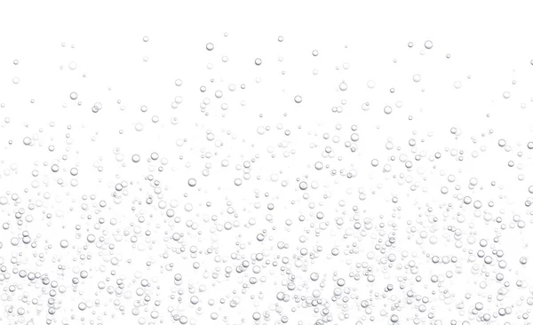 Pod Vodou Syčící Bubliny Soda Nebo Šampaňské Sycené Nápoje Perlivá — Stockový vektor