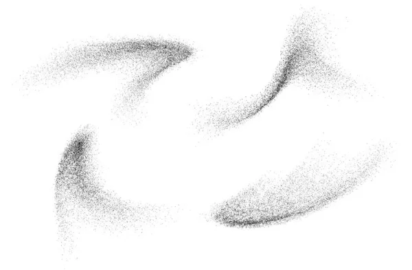 Éclaboussures Charbon Bois Texture Grain Noir Pois Effet Sable Abstrait — Image vectorielle