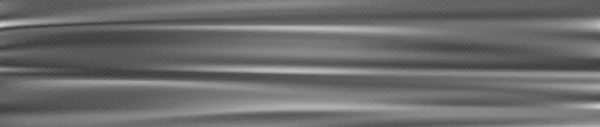 Folienbanner Aus Kunststoff Realistische Stretchfolie Faltige Polyethylen Textur Zellophan Overlay — Stockvektor
